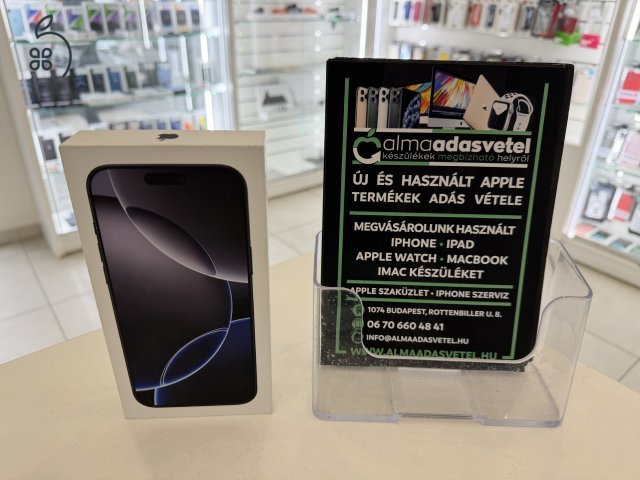 Új Bontatlan iPhone 16 Pro Max 256GB Független/1Év Apple Gar./p4819