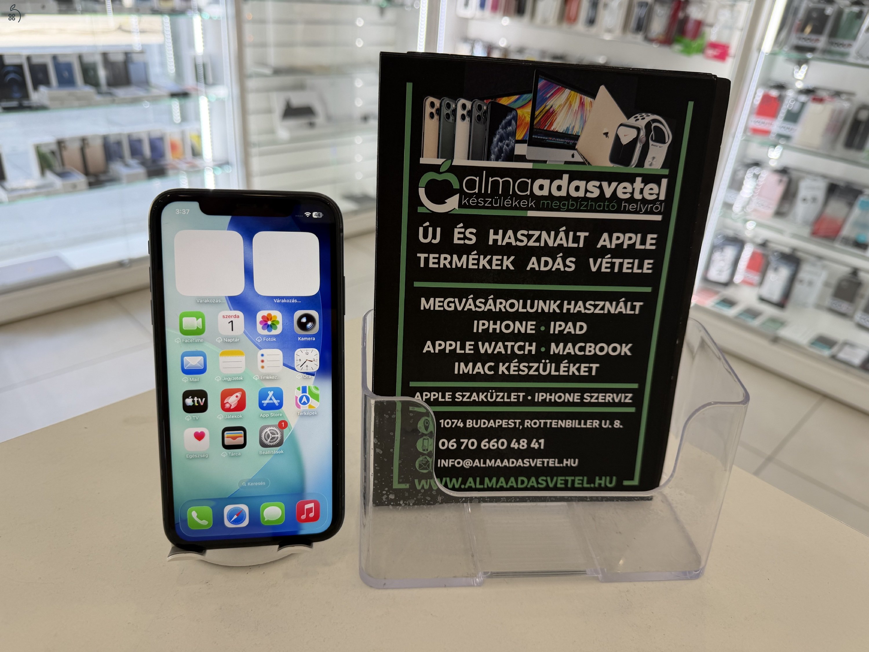 iPhone 11 128GB One Függő Használt/1 hónap gar./Akku 100%/p4825