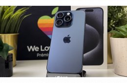 iPhone 15 Pro 512GB Kék, Független - 1ÉV Garancia, Számla