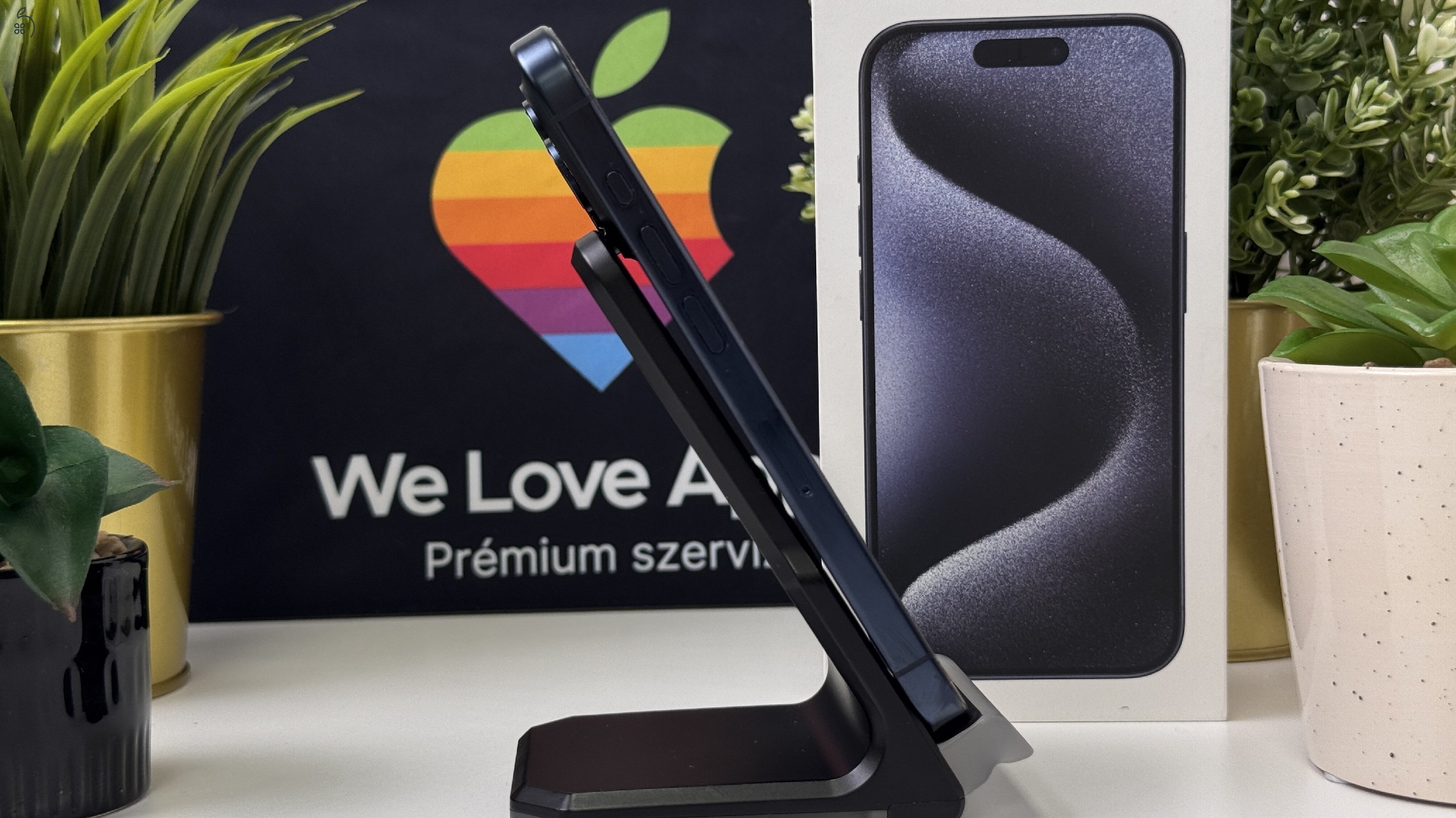 iPhone 15 Pro 512GB Kék, Független - 1ÉV Garancia, Számla