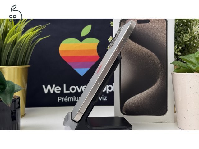 iPhone 15 Pro Max 256GB Natúr Titán, Független - 1ÉV Garancia, Számla