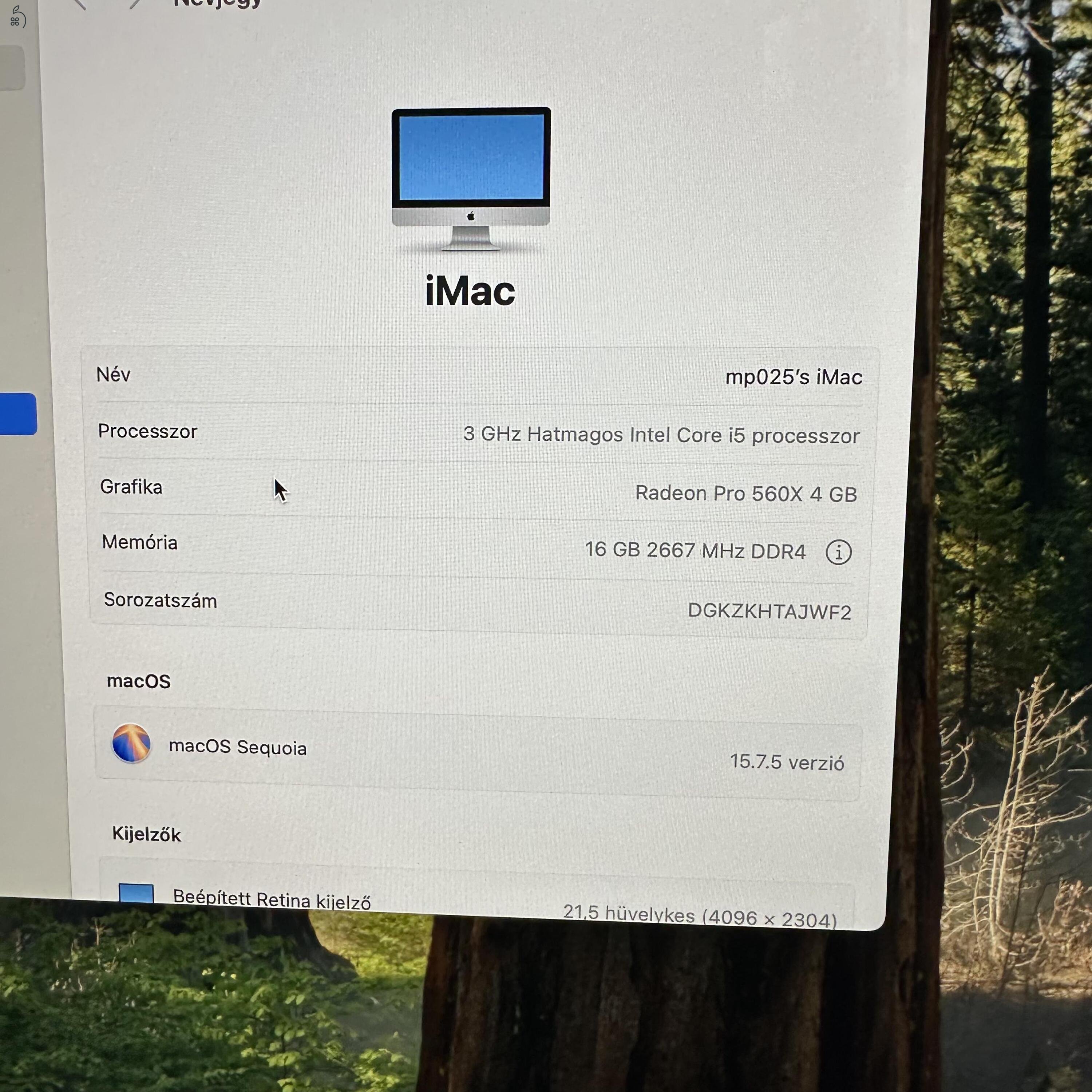 iMac asztali számítógép 2019