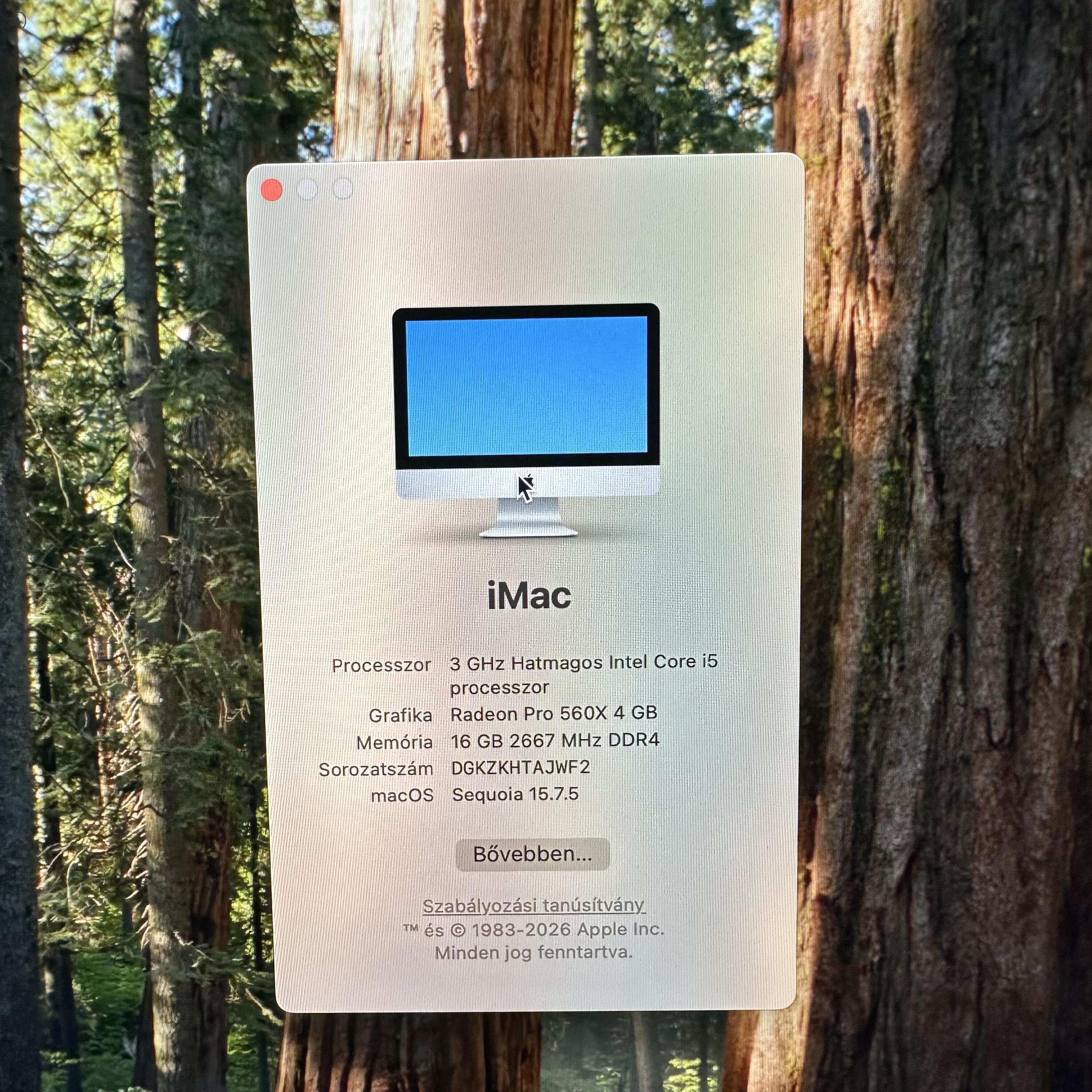 iMac asztali számítógép 2019