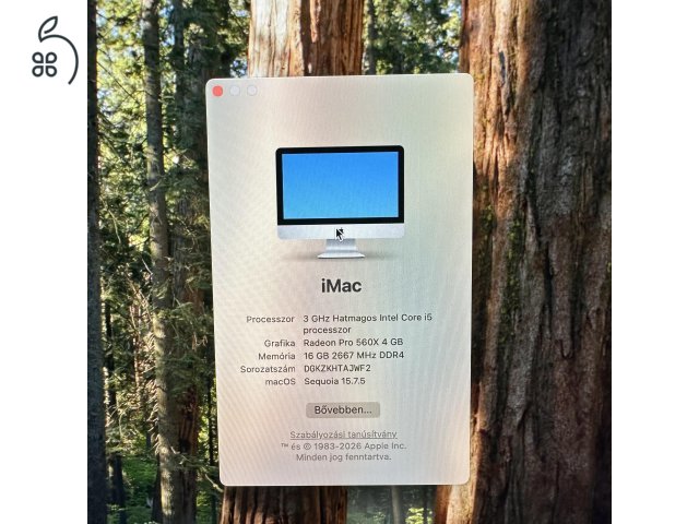 iMac asztali számítógép 2019