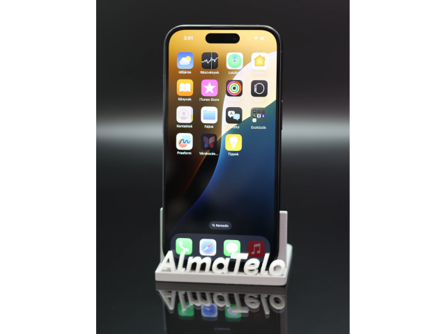 Apple iPhone 15 128 GB Black 100% akku - 12 HÓ GARANCIA