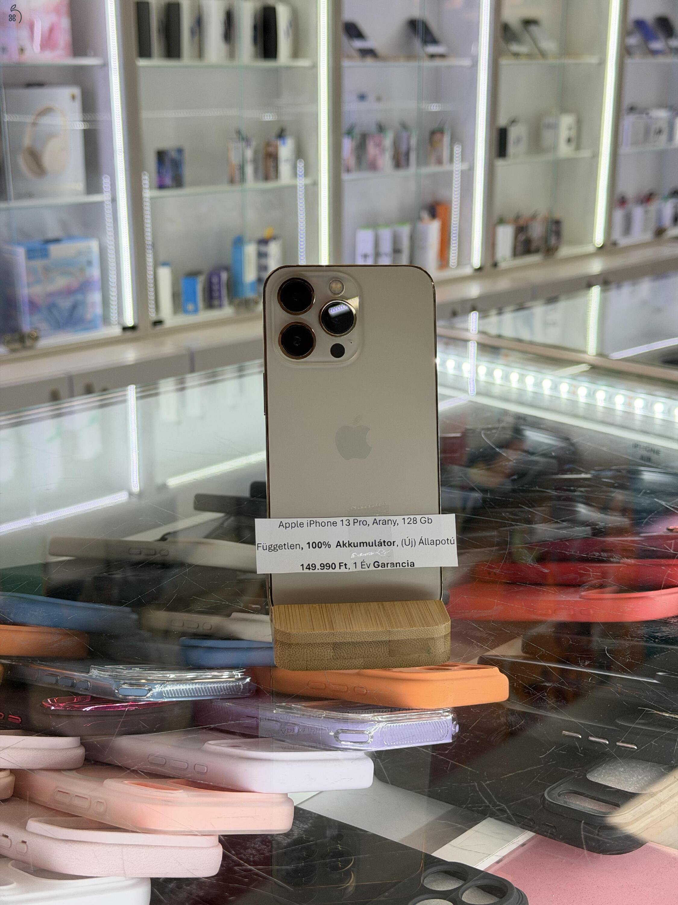 Apple iPhone 13 Pro, 128Gb, Kártyafüggetlen, Gyári Állapotú, 1 Év Garancia