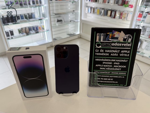 iPhone 14 Pro Max 256GB Független Újszerű/1-3 hónap gar./Akku 85%/p4826