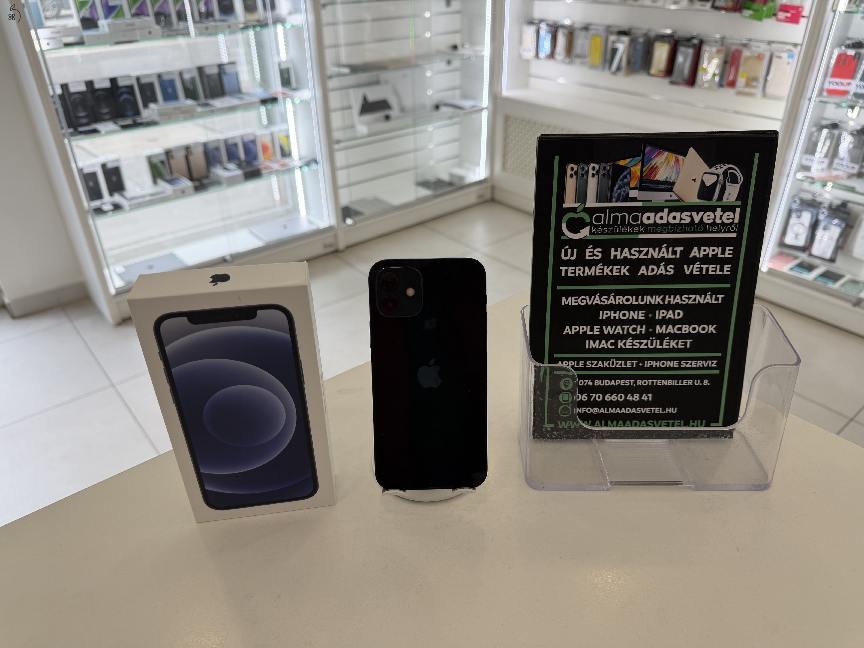 iPhone 12 64GB Független Megkímélt/1-3 hónap gar./Akku 88%/p4827