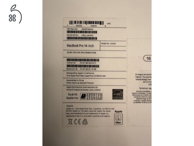 Eladó MacBook Pro (2021)