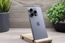Hibátlan iPhone 15 Pro Natural Titanium 128GB 2 ÉV Garanciával