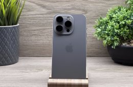 Hibátlan iPhone 15 Pro Natural Titanium 128GB 2 ÉV Garanciával