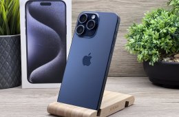 Hibátlan iPhone 15 Pro Max Blue Titanium 256GB 2 ÉV Garanciával 92%