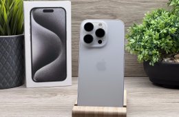 Hibátlan iPhone 15 Pro White Titanium 128GB 2 ÉV Garanciával 91%