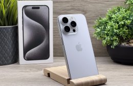 Hibátlan iPhone 15 Pro White Titanium 128GB 2 ÉV Garanciával 92%