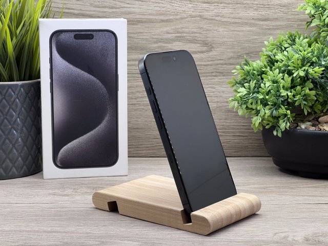 Hibátlan iPhone 15 Pro Black Titanium 256GB 2 ÉV Garanciával 92%