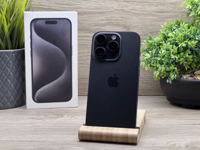 Hibátlan iPhone 15 Pro Black Titanium 256GB 2 ÉV Garanciával 92%