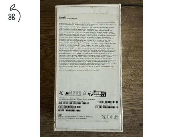 Apple iPhone 15 128 GB Black Szép Állapot - Házhozszállítás