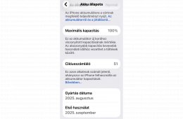 128 GB GYÁRILAG KÁRTYA-FÜGGETLEN  2026.09.25-IG APPLE GARANCIÁVAL 100% AKKUMLÁTOTOR  