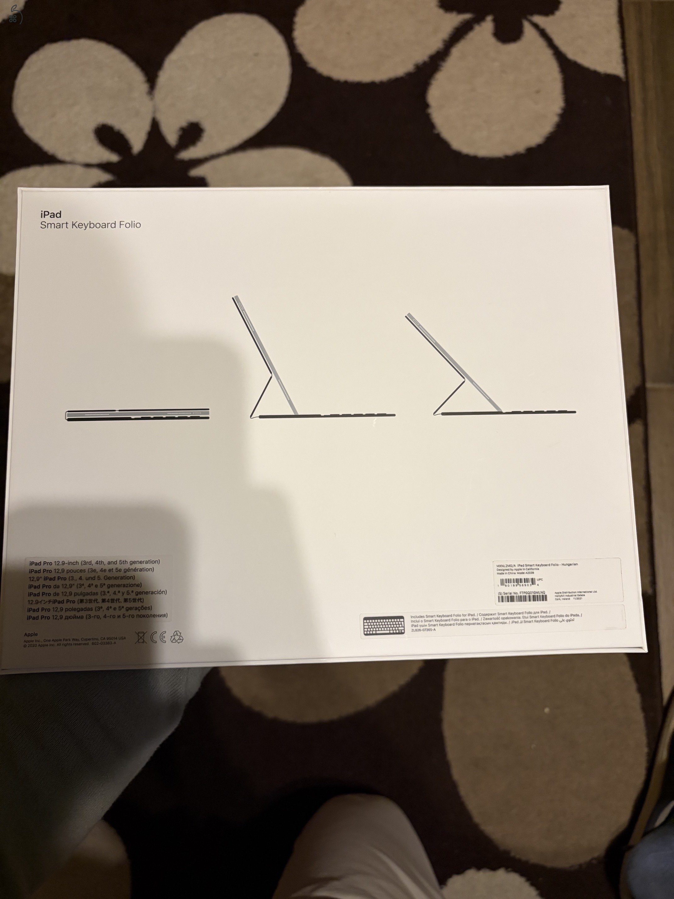 Apple Smart Keyboard Folio 12.9 Billentyűzet Tok, magyar kiosztás