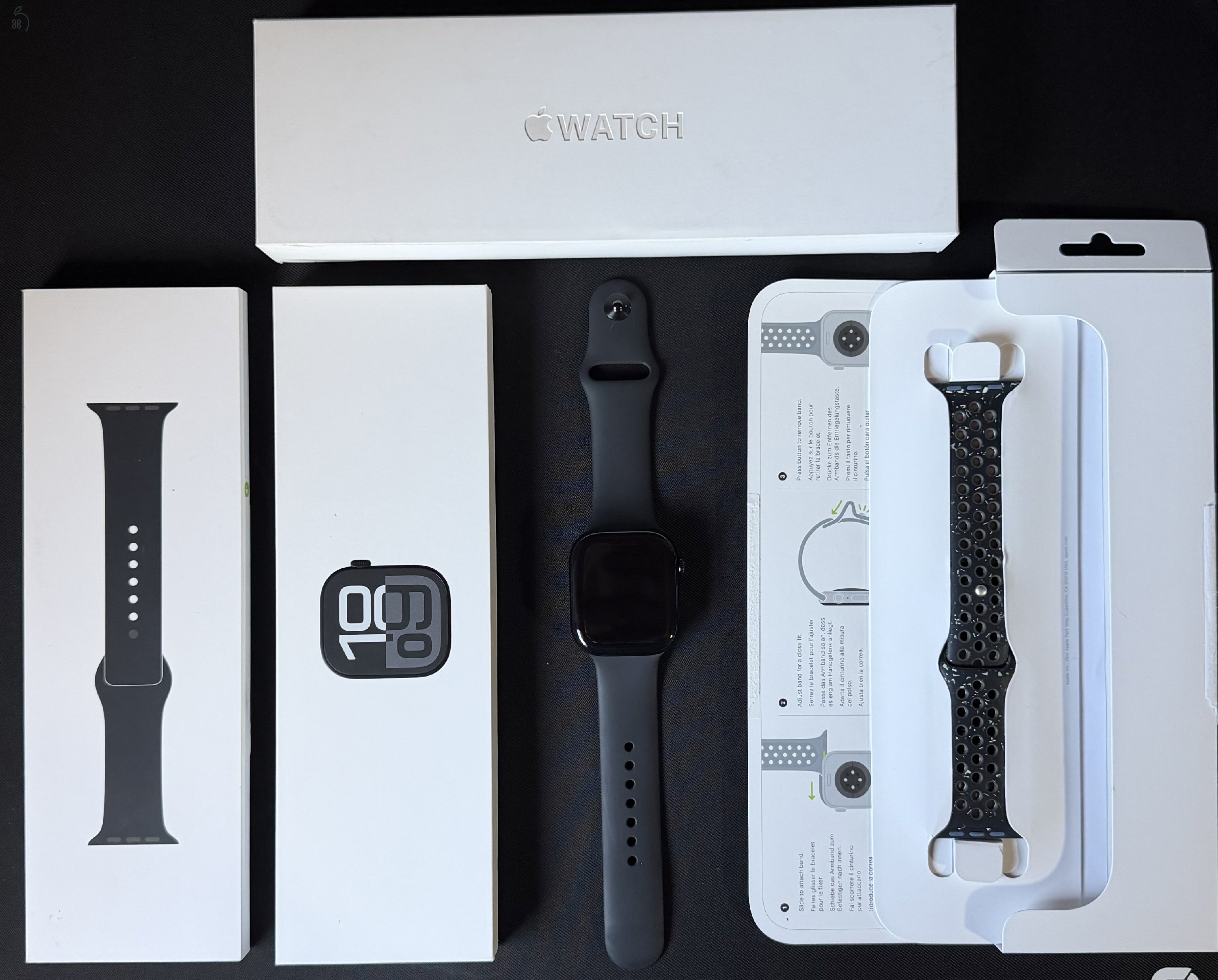 Apple Watch S10 46mm GPS+Cellular Jet Black - 2027.10-ig Garancia!
