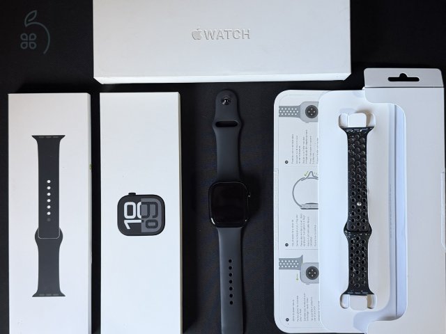 Apple Watch S10 46mm GPS+Cellular Jet Black - 2027.10-ig Garancia!