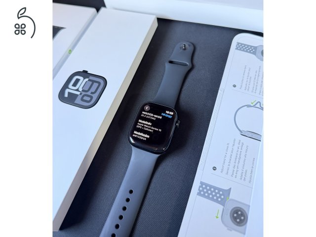 Apple Watch S10 46mm GPS+Cellular Jet Black - 2027.10-ig Garancia!