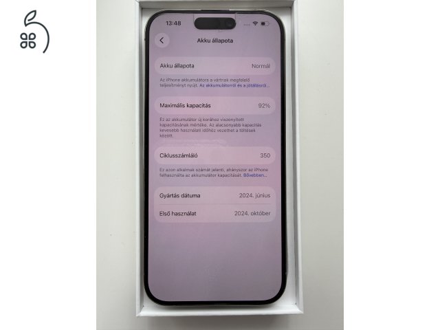 iPhone 15 Pro 128GB Natúr Titán Karcmentes