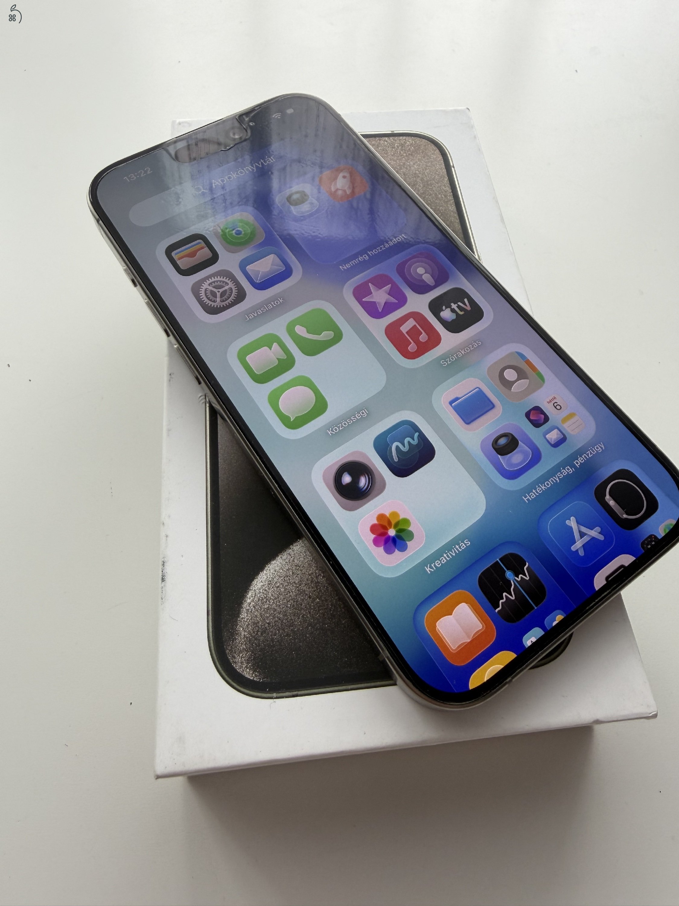 iPhone 15 Pro 128GB Natúr Titán Karcmentes