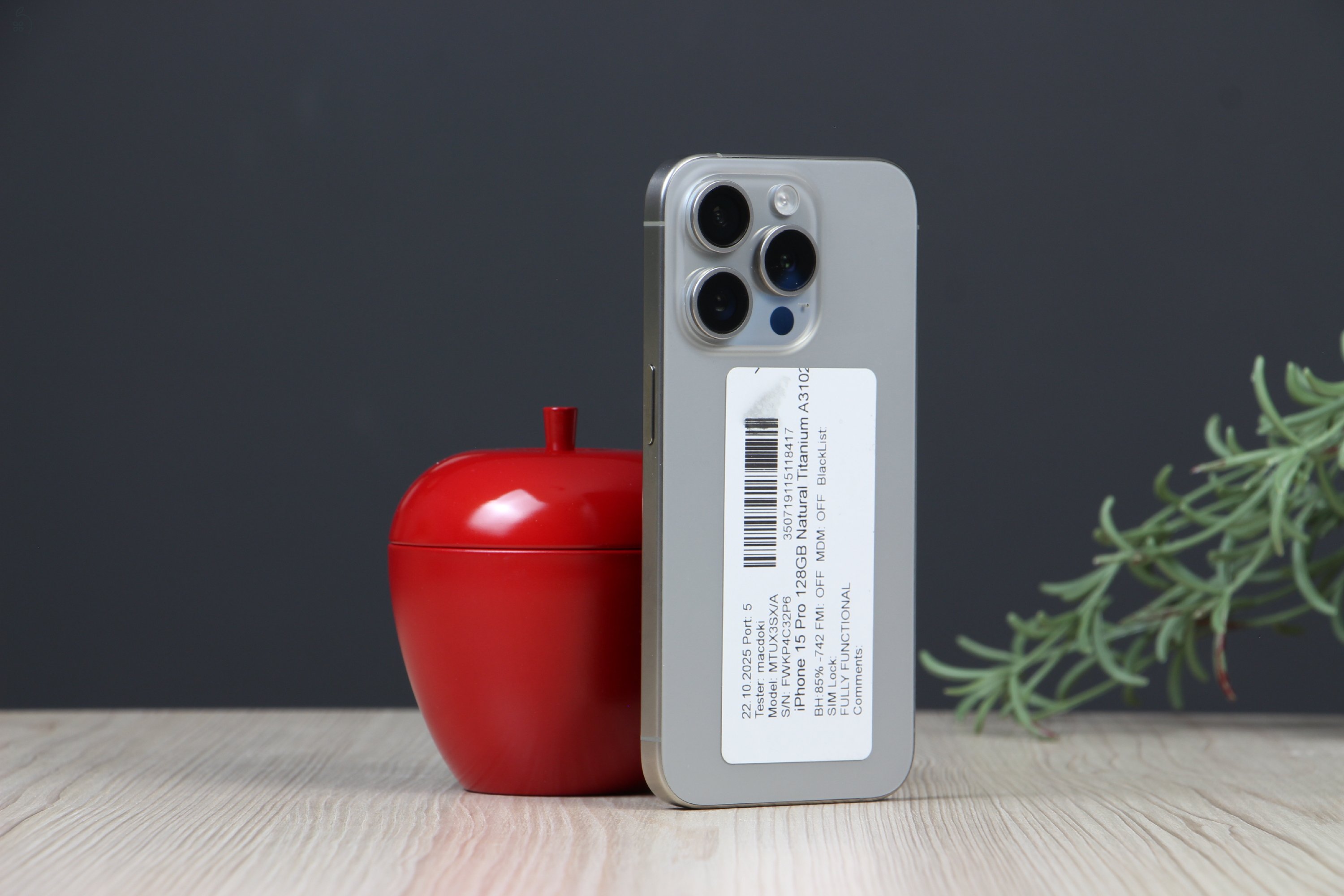 Apple iPhone 15 Pro 128GB Natural Titanium A US-7334