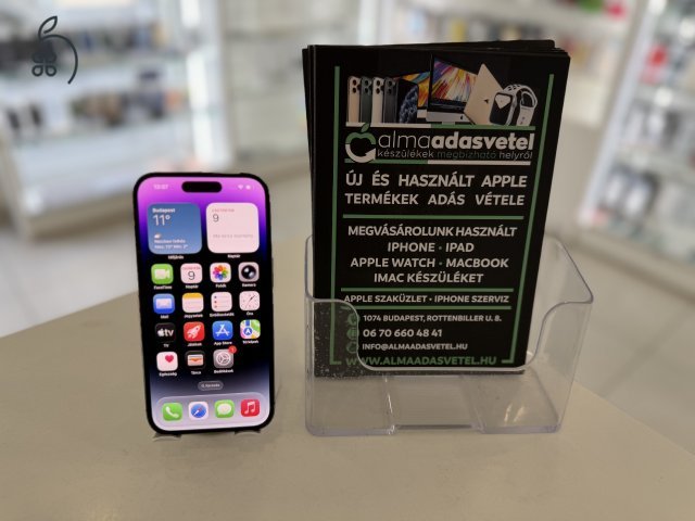iPhone 14 Pro 256GB Független Használt/1 hónap gar./Akku 83%/p4834