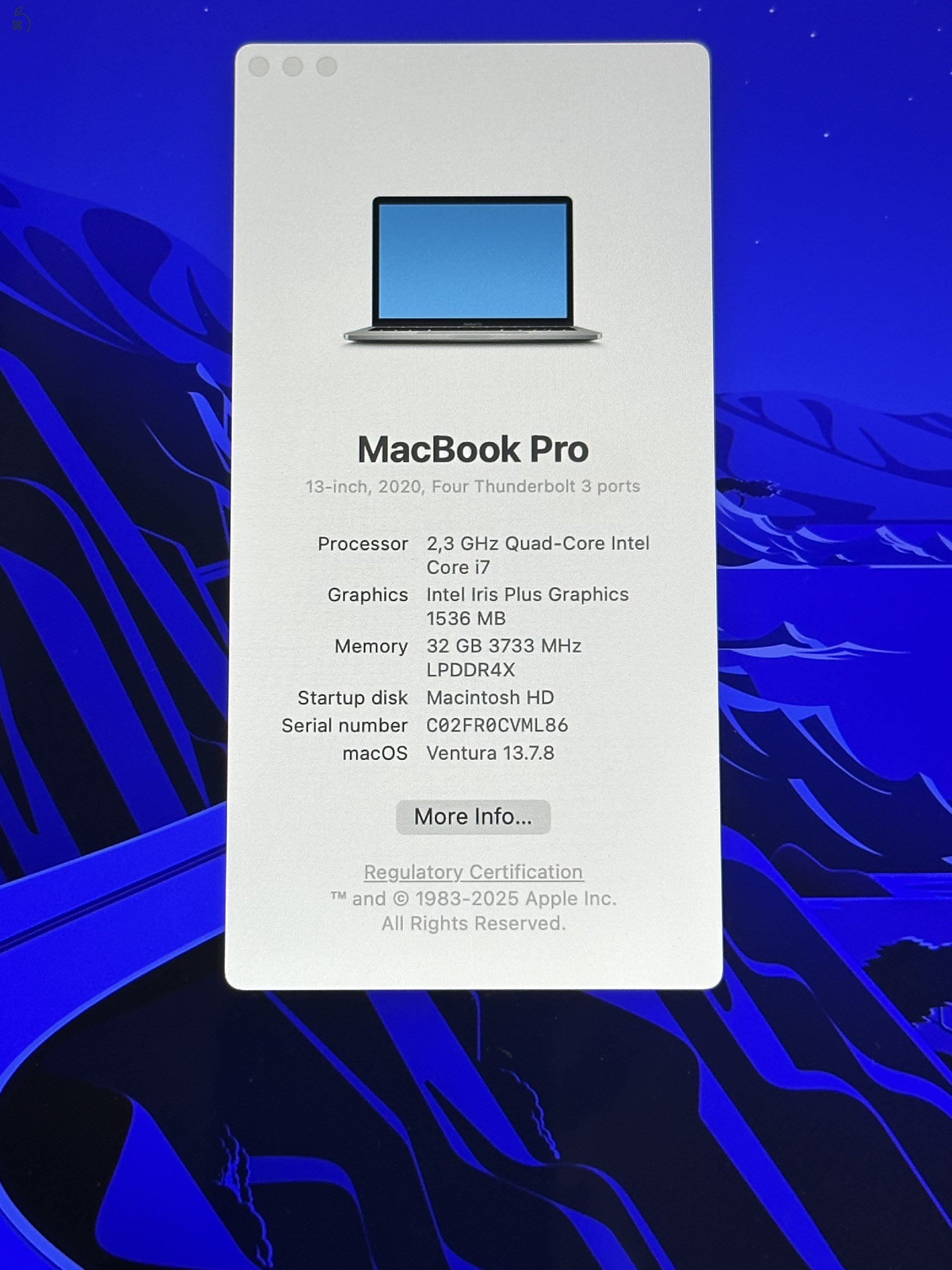 MacBook Pro 2020 CTO 32/1Tb touchbar