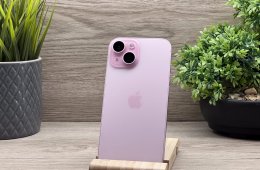 iPhone 15 Pink 128GB 2 ÉV Garanciával 89%
