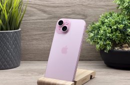 iPhone 15 Pink 128GB 2 ÉV Garanciával 89%