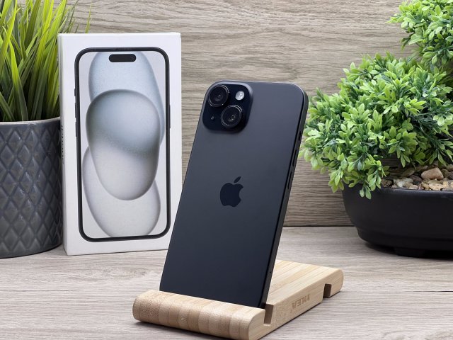 iPhone 15 Black 128GB 2 ÉV Garanciával
