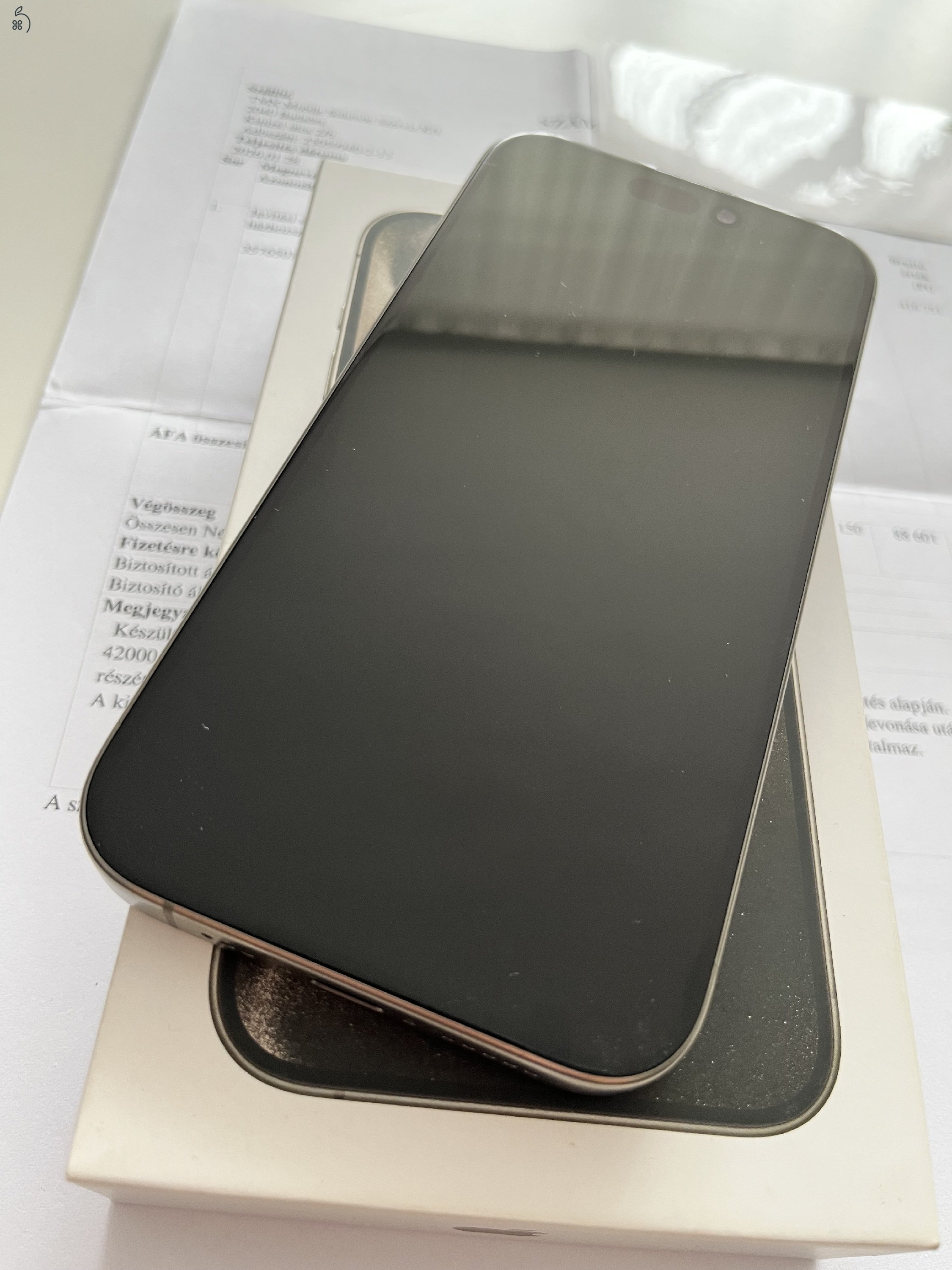 iPhone 15 Pro 128GB Új! Aktiválatlan! Natur Titanium