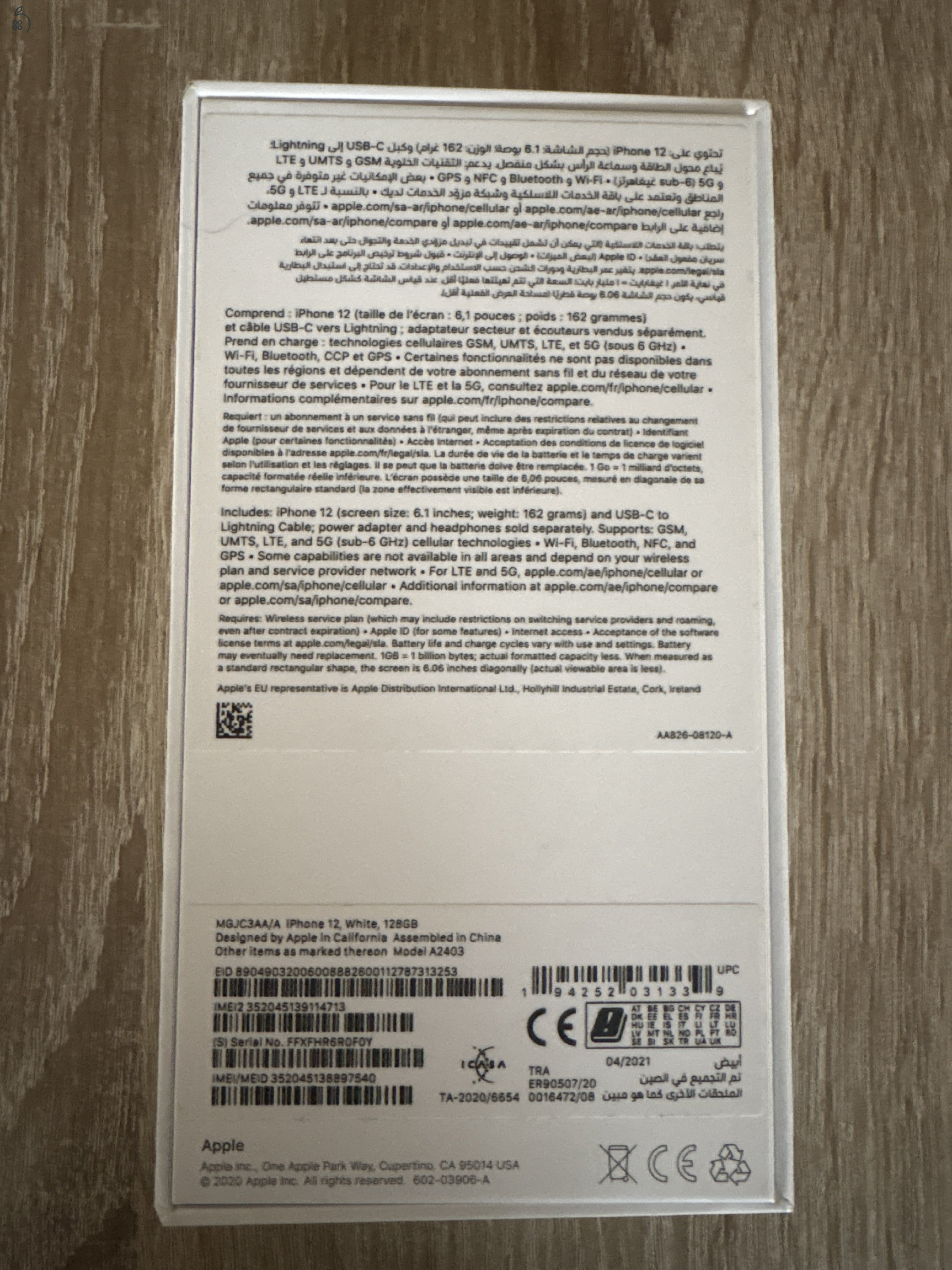 Iphone 12 128 GB hibátlan állapotú, karcmentes 