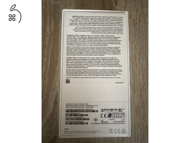 Iphone 12 128 GB hibátlan állapotú, karcmentes 