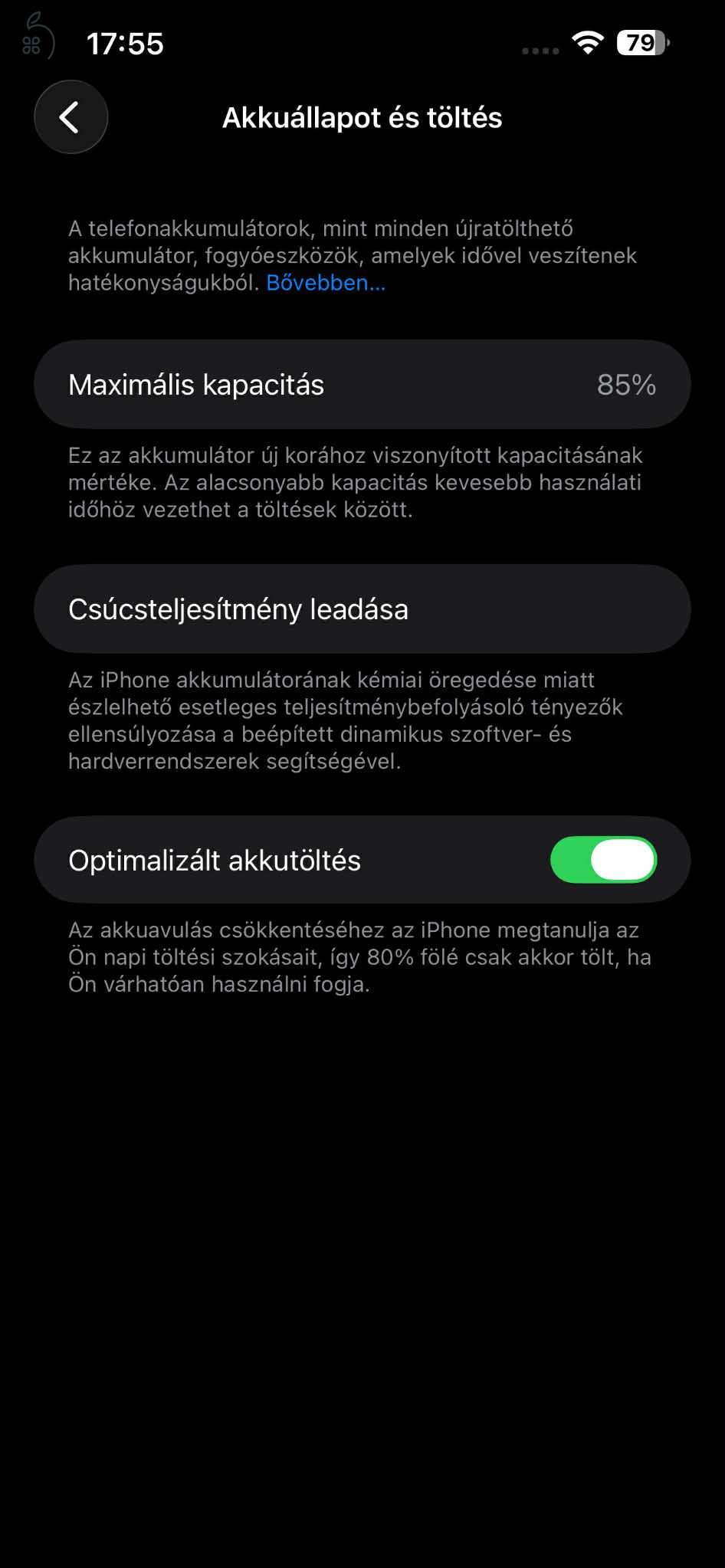 Apple iPhone 13 Pro Max 128GB Graphite 85% Akkumulátorral