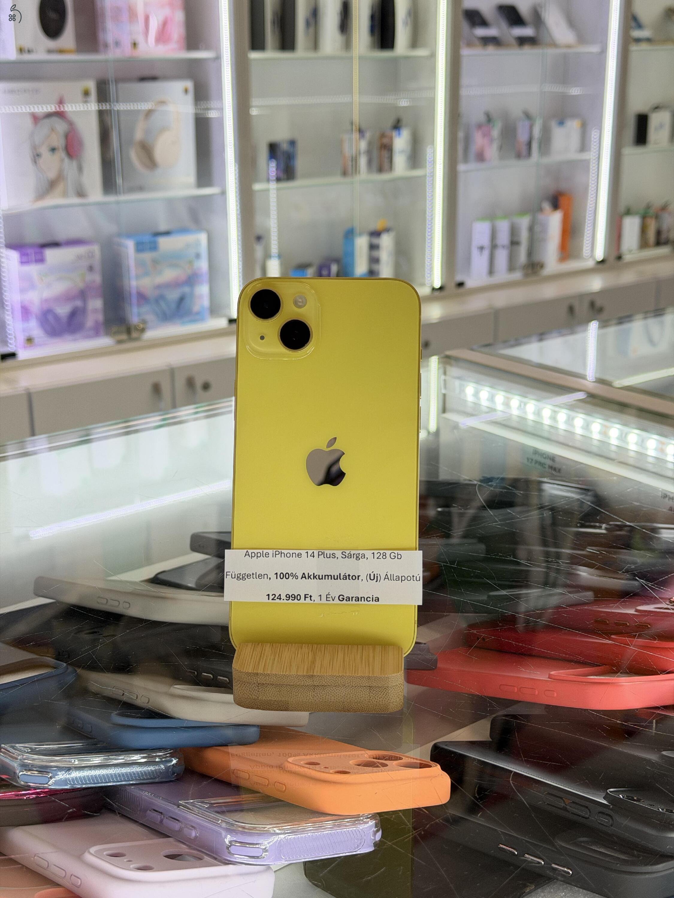 (!!Akció!!) Apple iPhone 14 Plus, 128Gb, Kártyafüggetlen, Gyári Állapotú, 1 Év Garancia