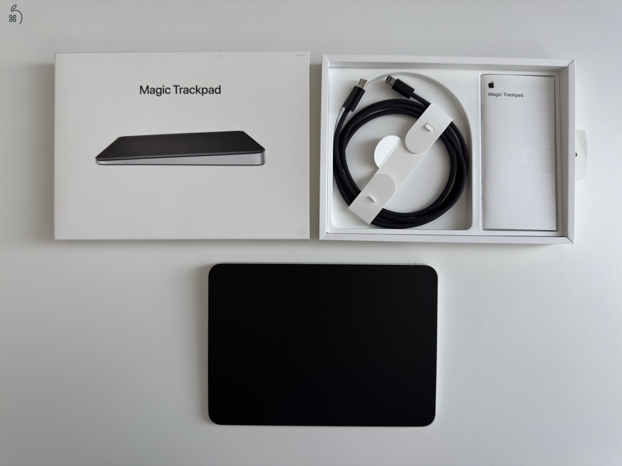 Apple Magic Trackpad 3 – Fekete, Lightning, dobozos, újszerű