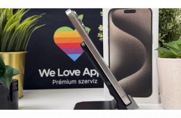 iPhone 15 Pro Max 256GB Natúr Titán, Független - 1ÉV Garancia, Számla