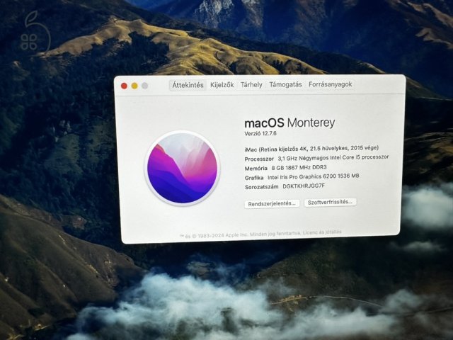 Apple iMac 21,5” 4K Retina, SSD, magyar billentyűzet + egér