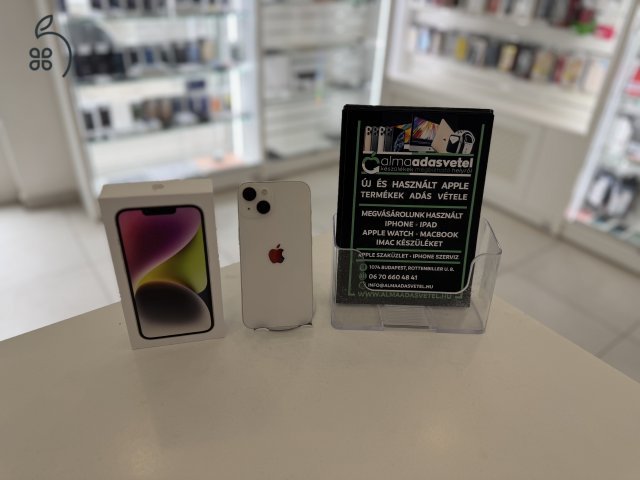 iPhone 14 128GB Független Újszerű 1 hónap gar./Akku 84%/p4839