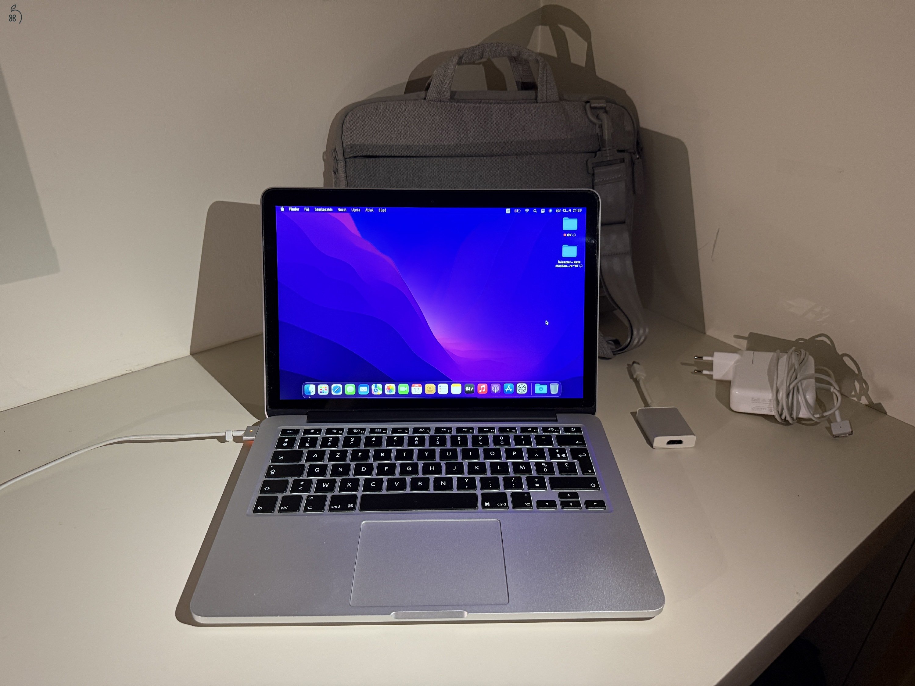  Apple MacBook Pro 13” Retina (early 2015) – szép állapot, komplett csomag