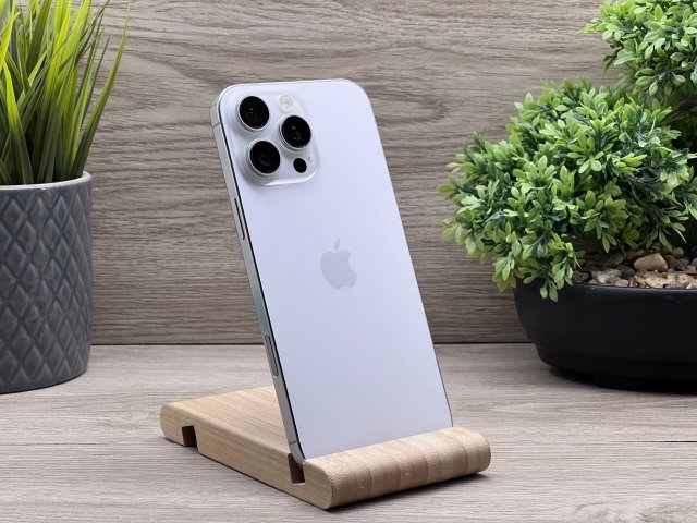 Hibátlan iPhone 16 Pro Max White Titanium 256GB 2 ÉV Garanciával 96%