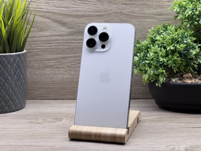 Hibátlan iPhone 16 Pro Max White Titanium 256GB 2 ÉV Garanciával 99%