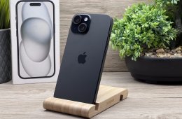 iPhone 15 Black 128GB 2 ÉV Garanciával 90%