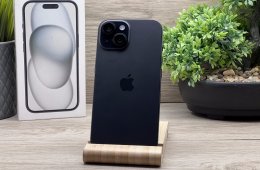 iPhone 15 Black 128GB 2 ÉV Garanciával 90%