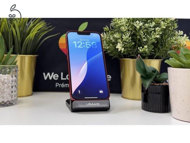 iPhone 13 128GB Piros, Független - 1ÉV Garancia, Számla