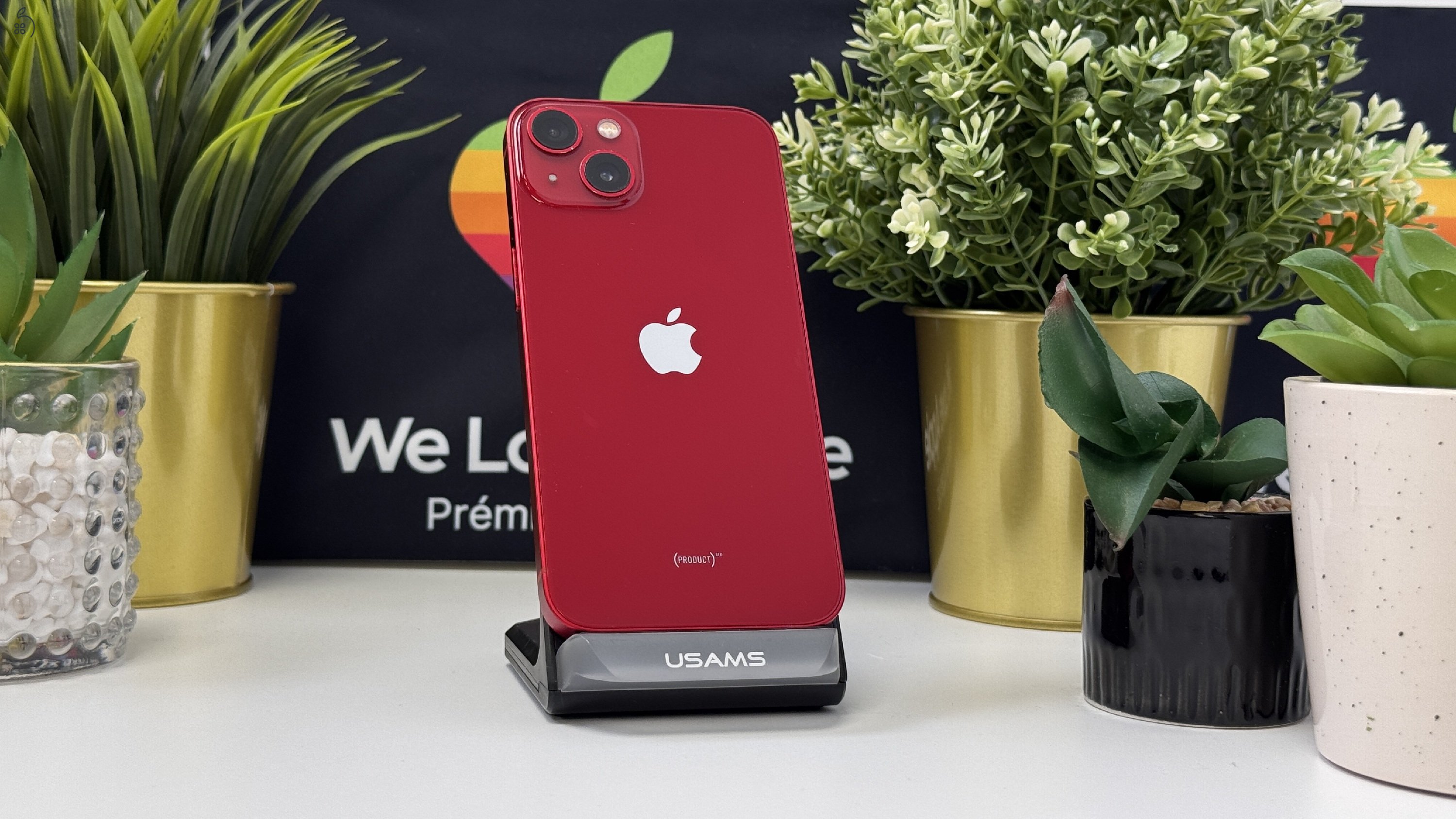 iPhone 13 128GB Piros, Független - 1ÉV Garancia, Számla